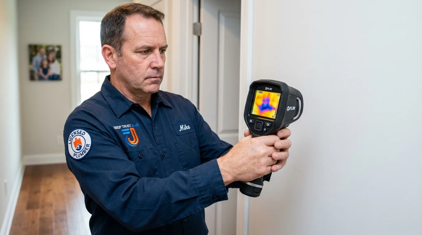 Thermal imaging leak detection by Johns Plumbing LLC in West Lafayette